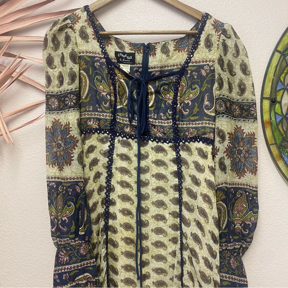 Vintage Gunne Sax Paisley prairie dress. - Picture 2 of 5